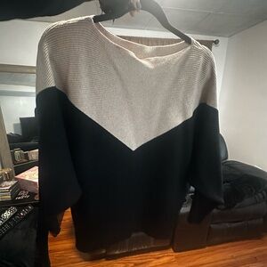 Black and Cream Women's Sweater